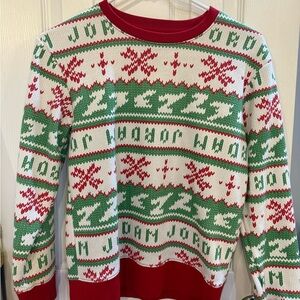 Jordan Red and Green Crewneck Sweater